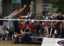 Emmanuel Bouchard photo by Martin Cote Emmanuel Bouchard at the 2000 world footbag championship