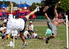 Emmanuel Bouchard vs. Alexis Deschenes photo by Martin Cote Emmanuel Bouchard at the 2001 world footbag championship