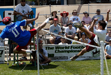 Emmanuel Bouchard vs. Dave Bernard Emmanuel Bouchard at the 2002 world footbag championship