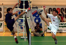 Emmanuel Bouchard vs. Florian Gotze photo by Eurik Lidner Emmanuel Bouchard at the 2005 world footbag championship