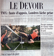 Click on the picture to read the article Emmanuel Bouchard in Le Devoir, Montreal, June 30, 2011